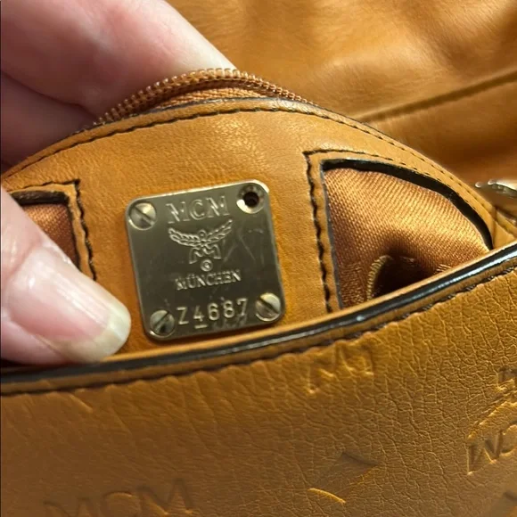MCM Orange Leather Bag